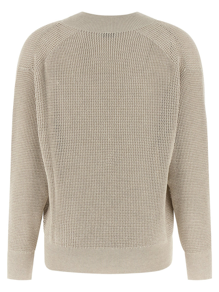 Brunello Cucinelli Openwork Sweater Sweaters and Cardigans - Beige | 479591ad564aa8421eb5eafe94243ed9b25c6bc9