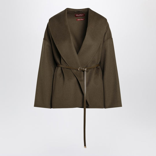 Khaki Green Wrap Coat