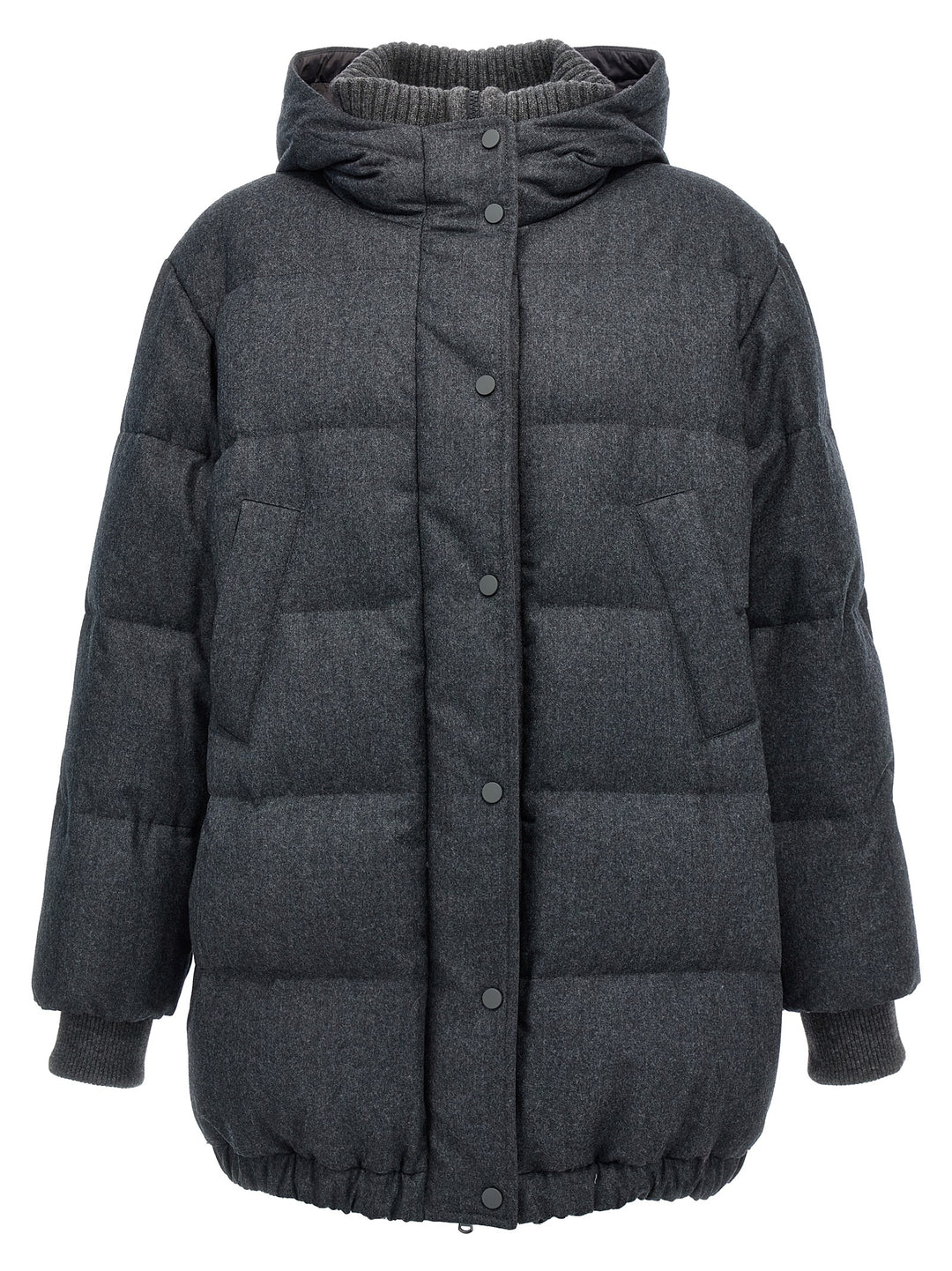 Padded Wool Down Jacket Casual Jackets, Parka Gray