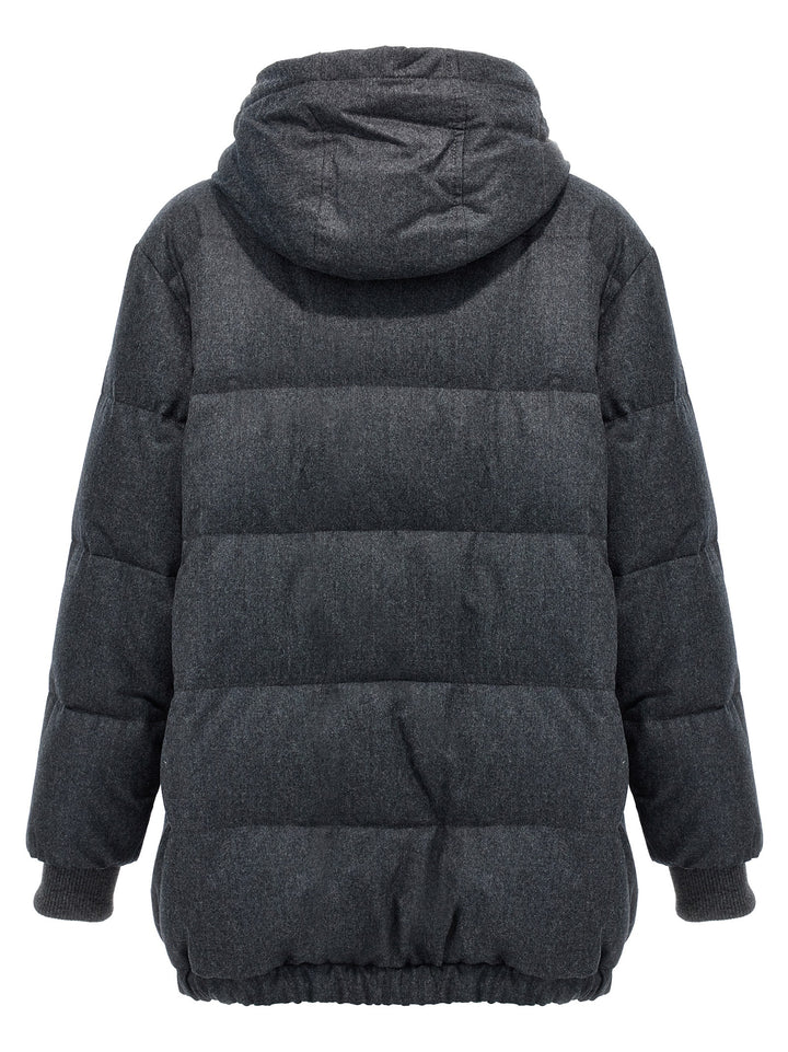 Padded Wool Down Jacket Casual Jackets, Parka Gray