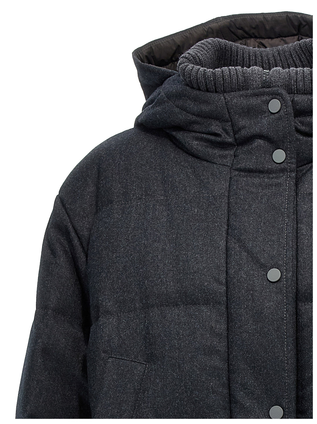 Padded Wool Down Jacket Casual Jackets, Parka Gray