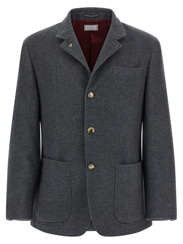 Brunello Cucinelli Cashmere Blazer - Gray | 2dc8df4f73c2b2ab167c6617ea680d5d898eccf9