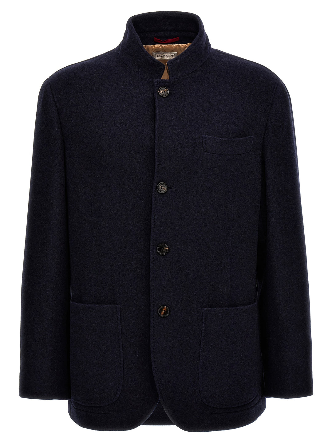 Single-Breasted Cashmere Jacket Casual Jackets, Parka Blue