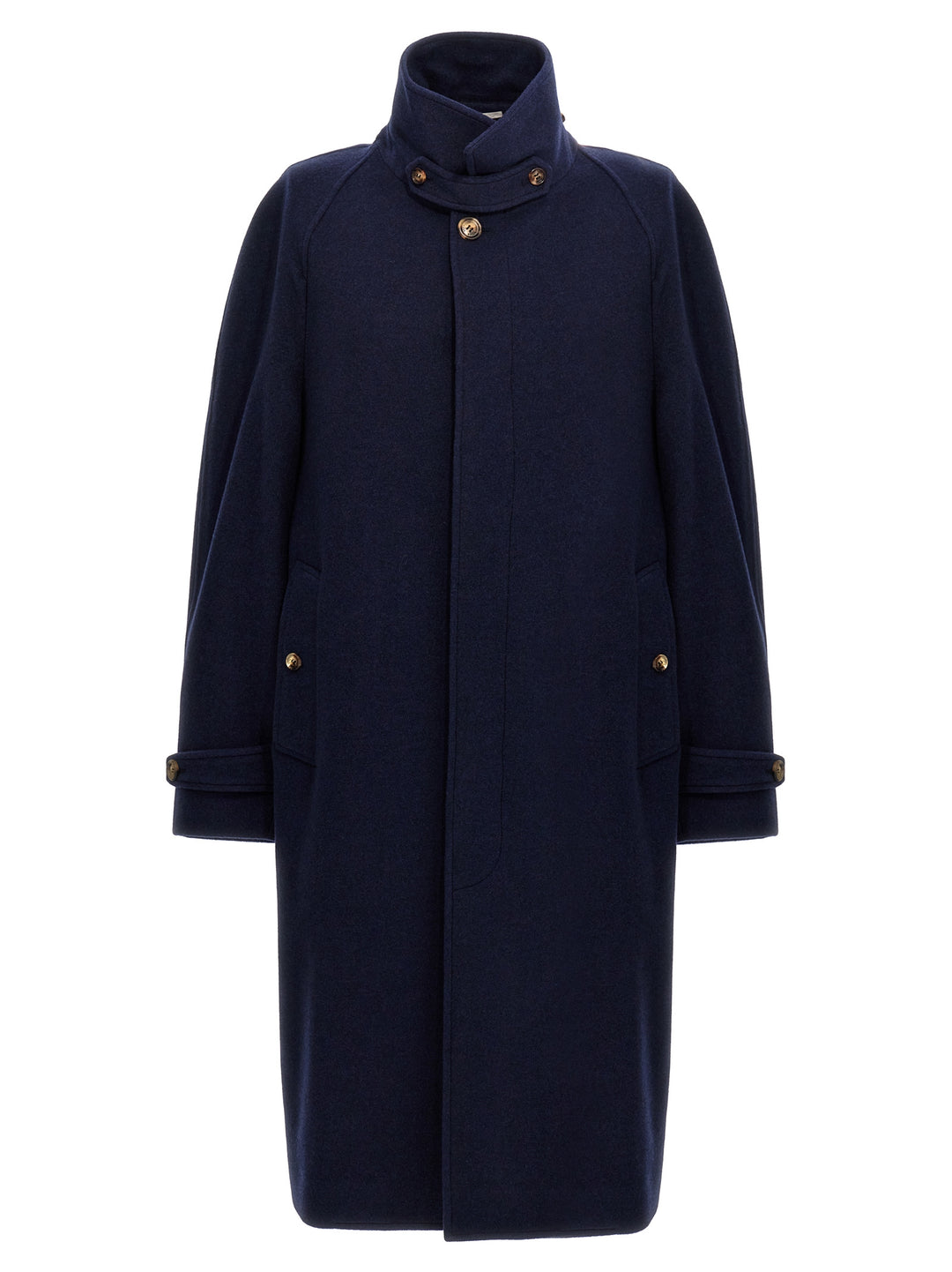 Single-Breasted Cashmere Coat Coats, Trench Coats Blue