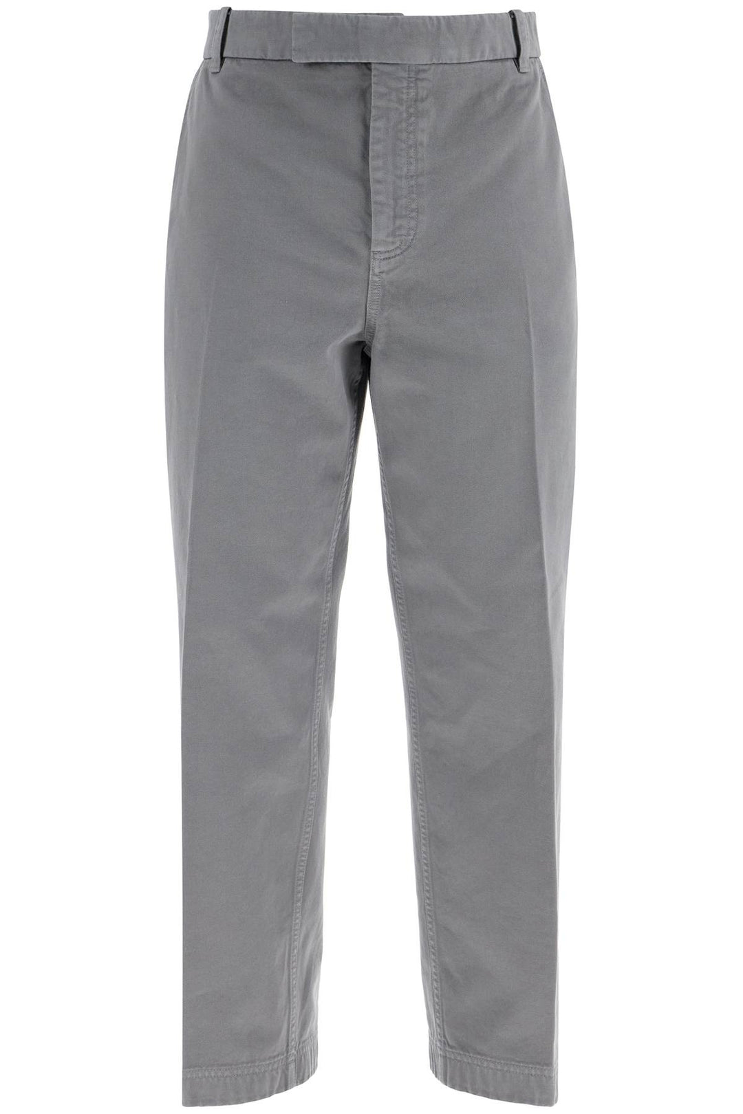 Medium Grey Cotton Chino Utility Pants