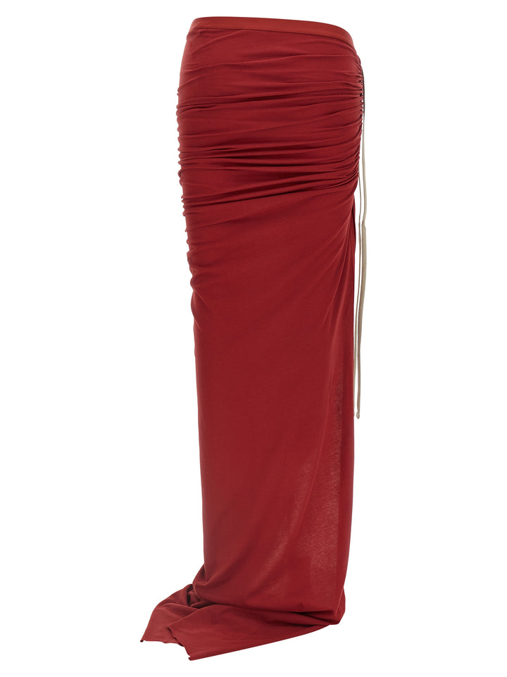 Rick Owens Adjustable Skirts - Red | a03dfa8955844fffb73d9713ad877ddc33b8fd09