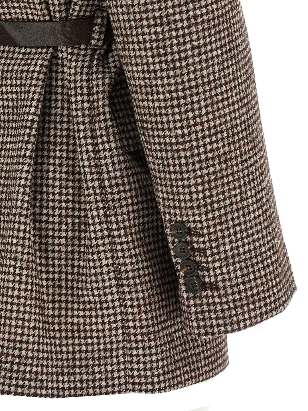 Brunello Cucinelli Houndstooth Blazer BlazerS - Brown | 4bd1cd0886d054d47eabc8bd5589f110ee2be0c2