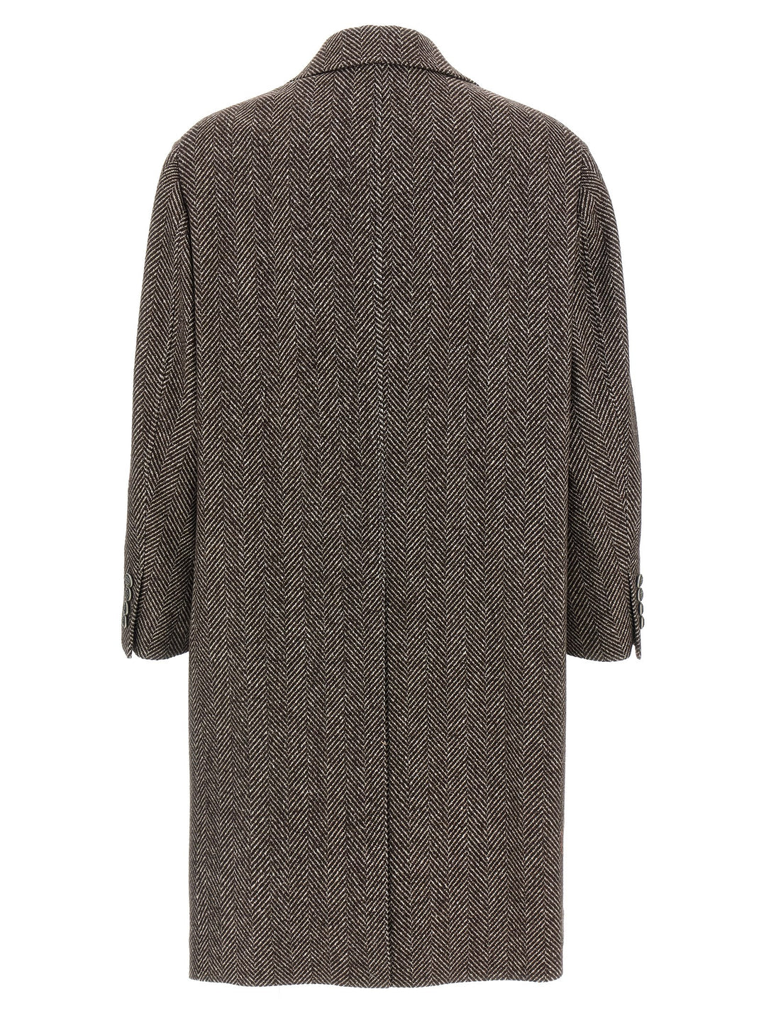 Brunello Cucinelli Single-Breasted Cashmere Coat Coats and Trench Coats - Brown | 3f626e90f7e9faf90337734835297d827f7c327c