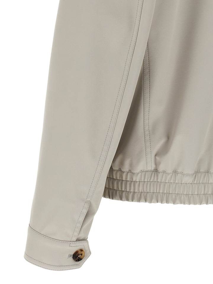 Brunello Cucinelli Nylon Bomber Jacket Puffer Jackets - Gray | 80ae52d5c47b02232ff51e92e263b4d1ba686de3