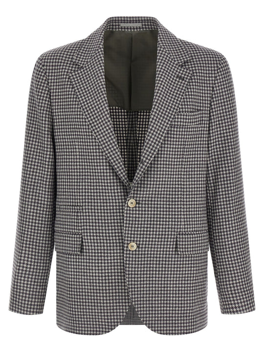 Houndstooth Blazer Gray