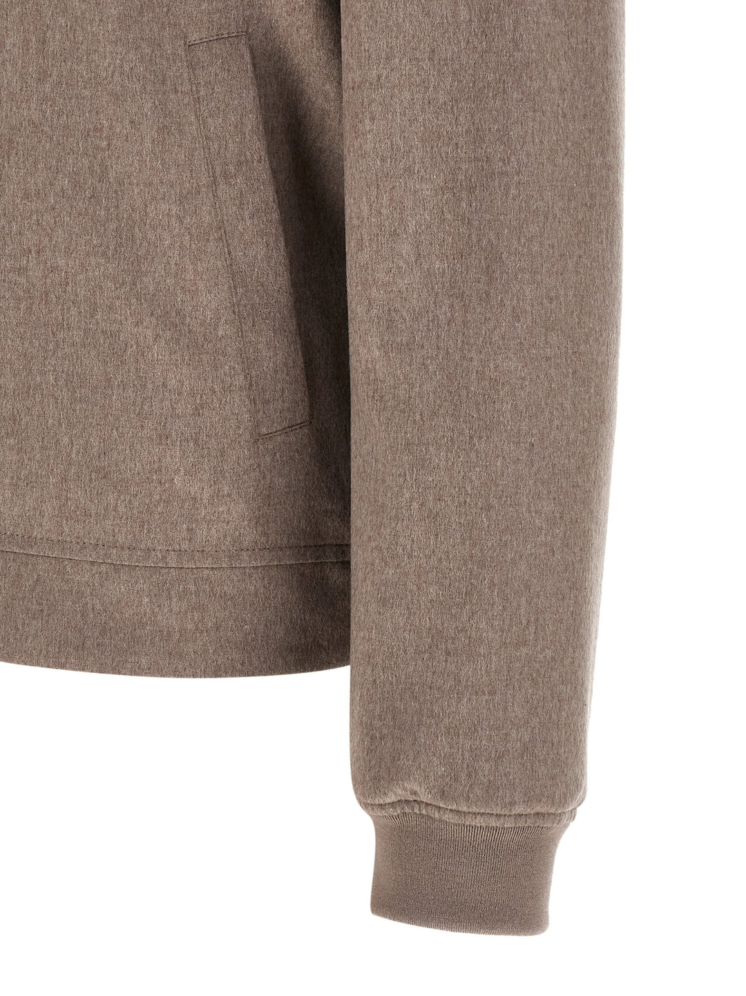 Brunello Cucinelli Cashmere Bomber Jacket Puffer Jackets - Gray | 235508e74d8151cc685676cc99df2f079c0bb9f9