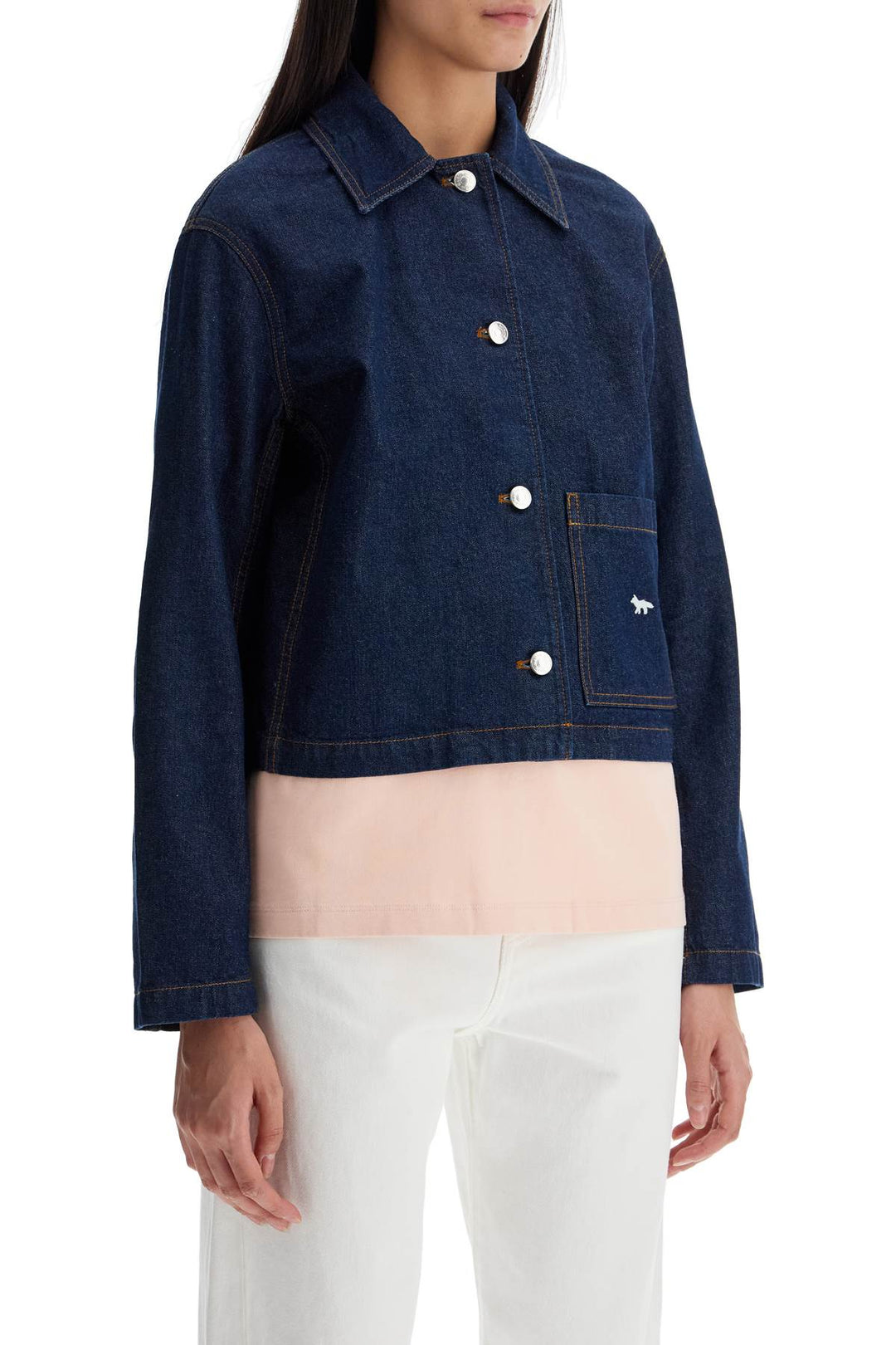 Giacca Cropped In Denim