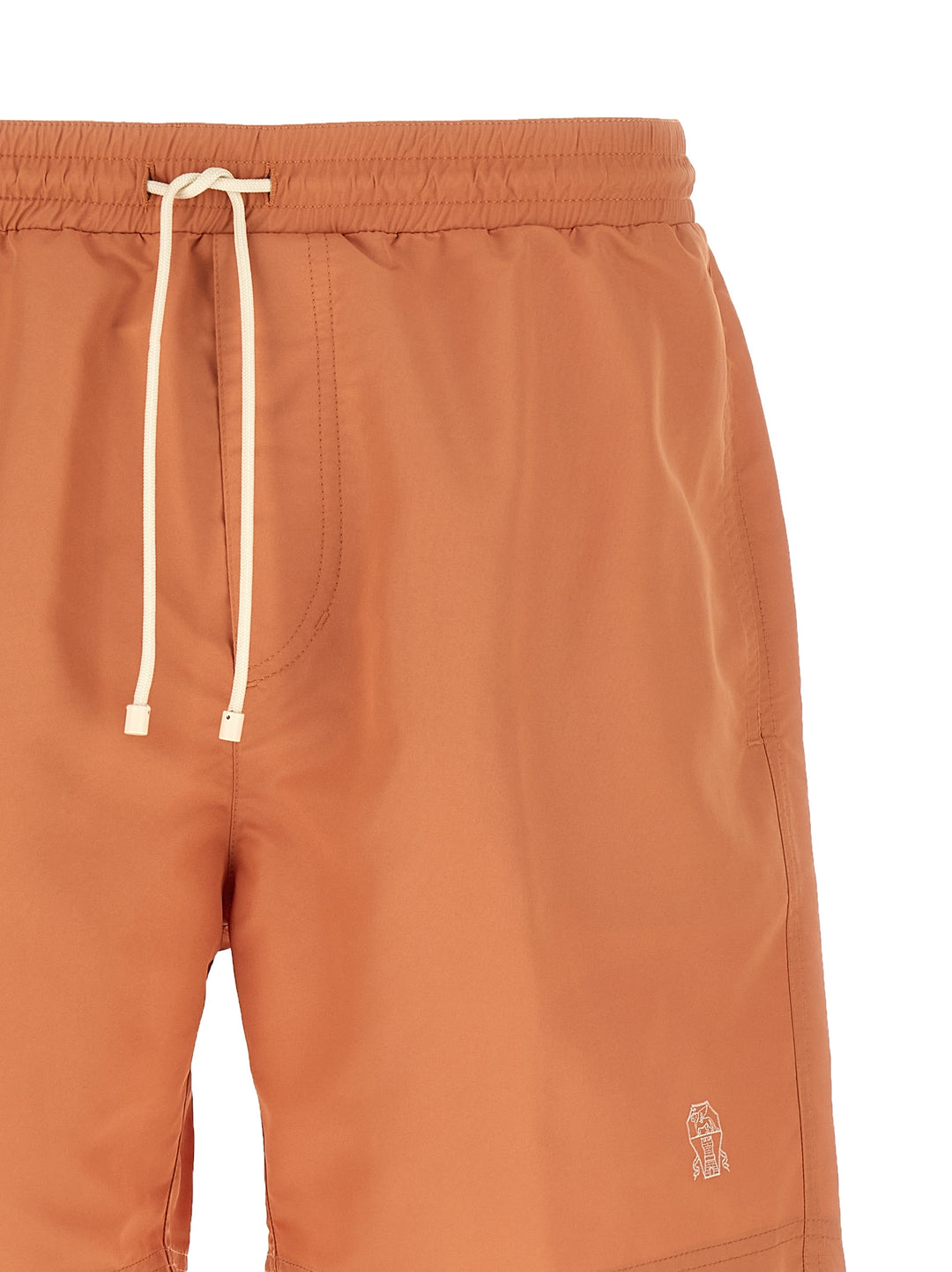 Brunello Cucinelli Logo Embroidery Swimsuit Beachwear - Orange | 96127ab8d56879c2c79ae79892ef46fda132494c