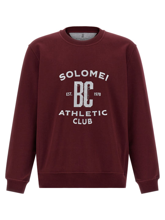 Techno Cotton Sweatshirt Bordeaux