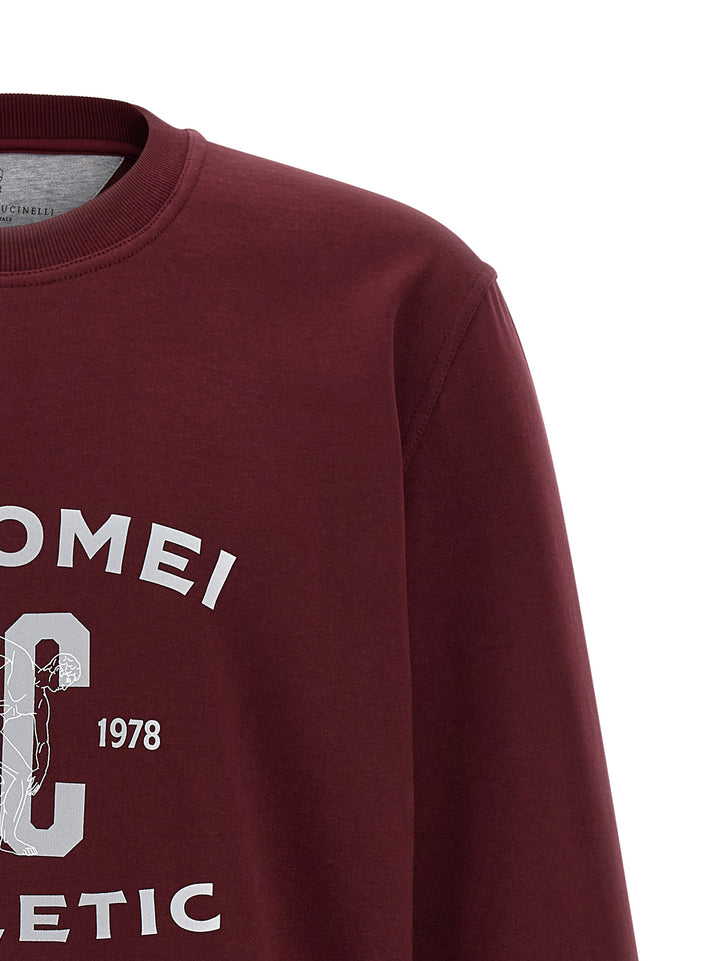 Brunello Cucinelli Techno Cotton Sweatshirt - Bordeaux | 79191f9edea83860d61ba5a5fa93586ae33161b9