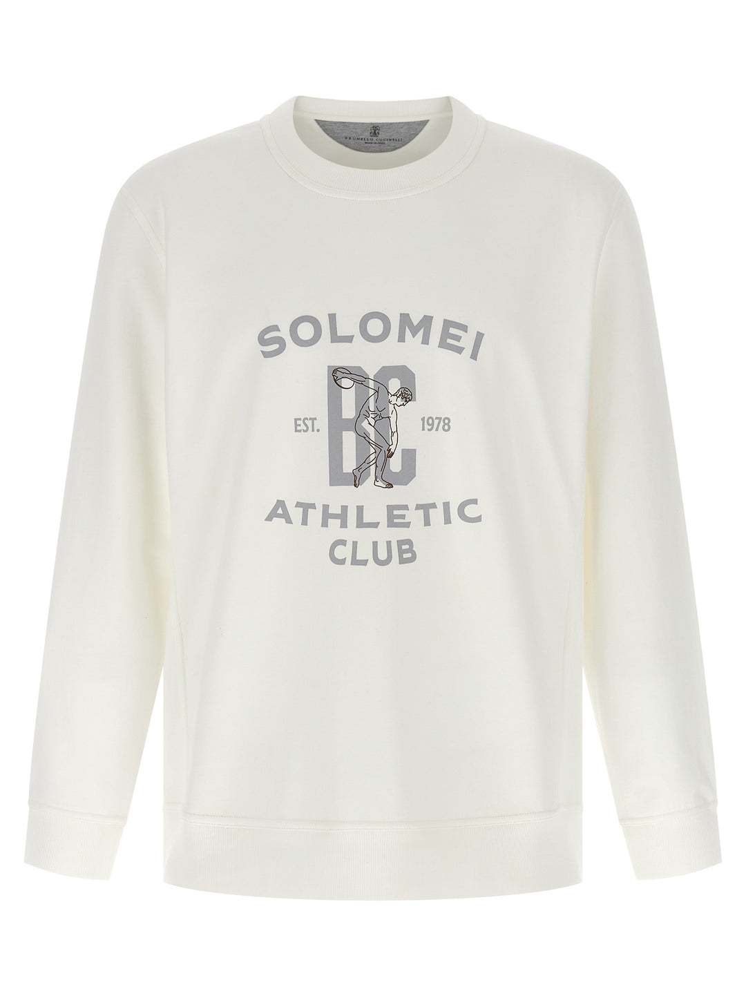 Brunello Cucinelli Techno Cotton Sweatshirt - White | 215408b7aeb947d6a6dc68430c364cb170cc1c8c
