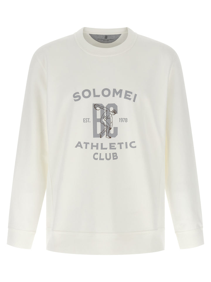 Brunello Cucinelli Techno Cotton Sweatshirt - White | 215408b7aeb947d6a6dc68430c364cb170cc1c8c