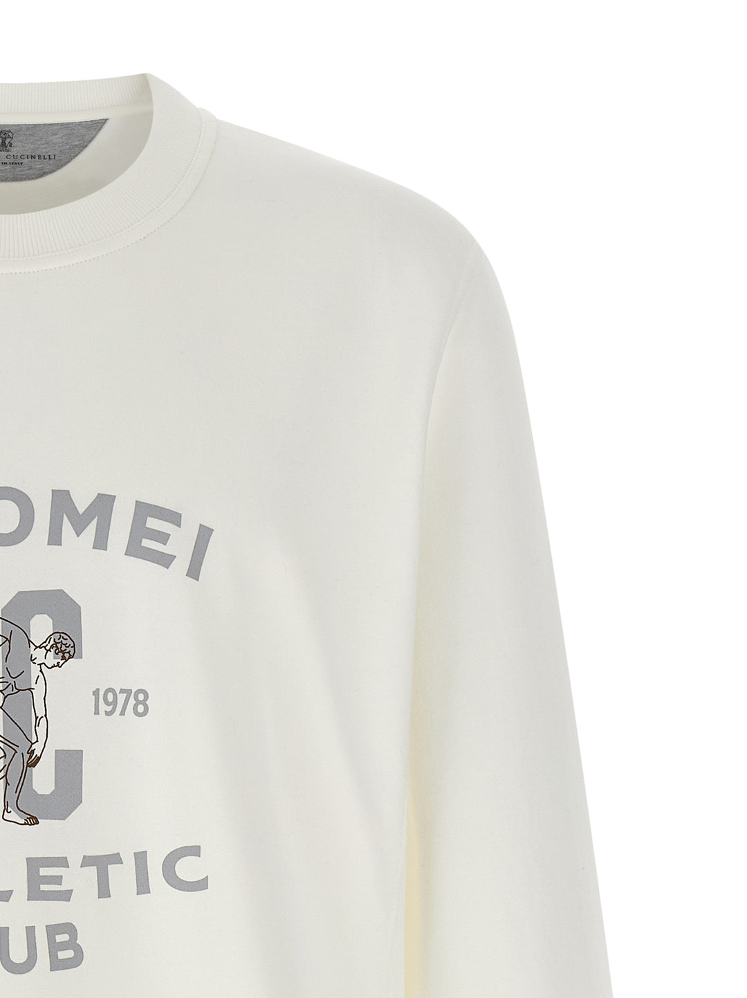 Brunello Cucinelli Techno Cotton Sweatshirt - White | 9824b3948480514d29b4edd0ef6b97756976badc