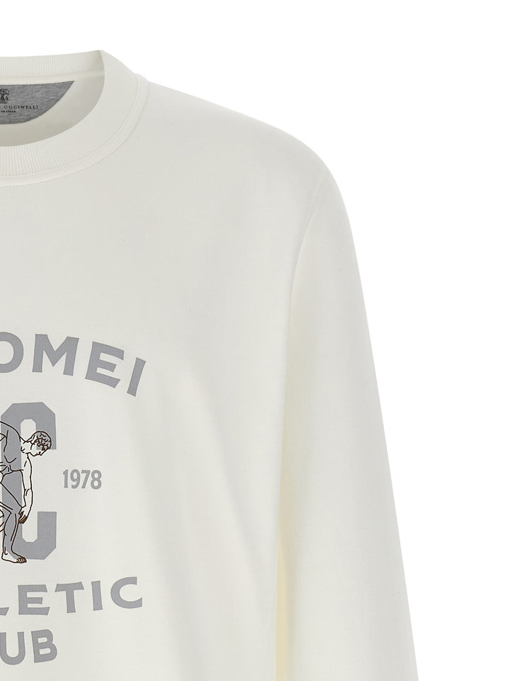 Brunello Cucinelli Techno Cotton Sweatshirt - White | 9824b3948480514d29b4edd0ef6b97756976badc