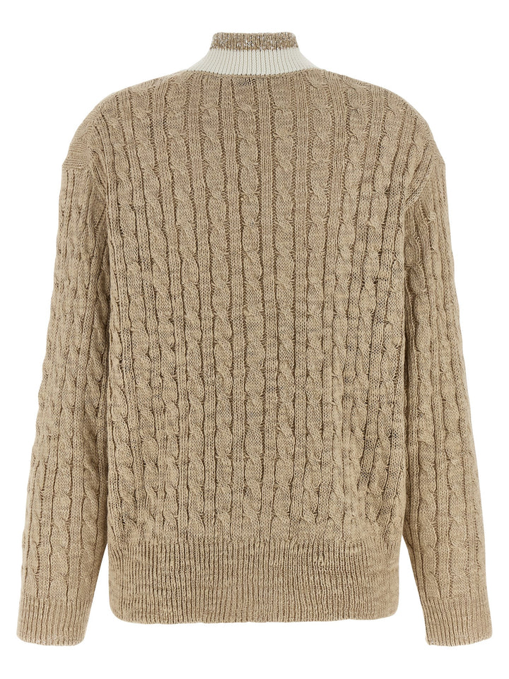 Brunello Cucinelli Braided Cardigan Sweaters and Cardigans - Beige | 57db96bb86d47a8581cca136e0c65f6325e06933