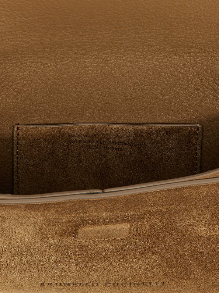 Monile Suede  Bag Clutch Brown