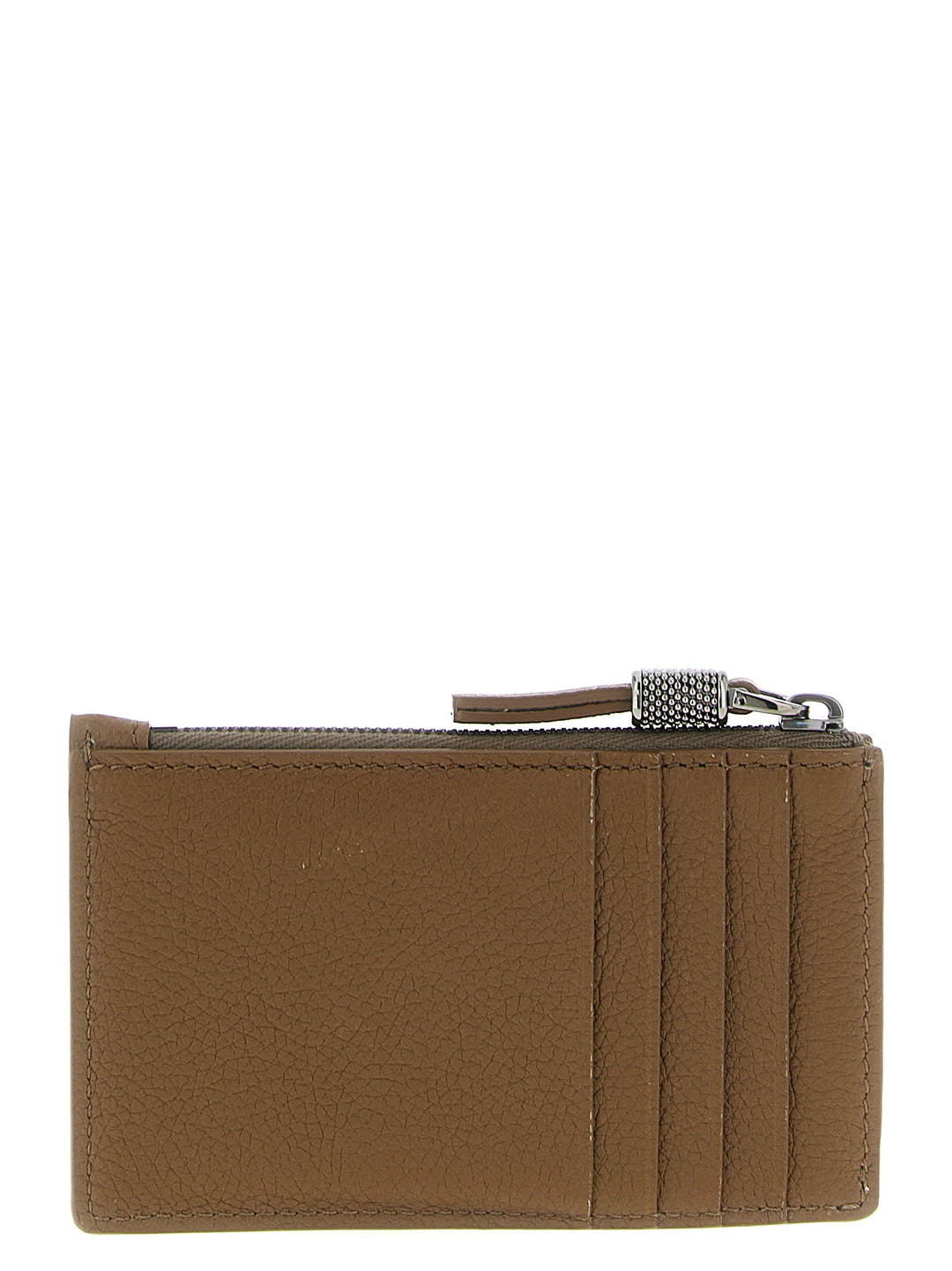 Brunello Cucinelli Shiny Zipper Pull Wallets and Card Holders - Brown | 2dbc66cbeeb6a0c28abe04735bb44a44188f7080