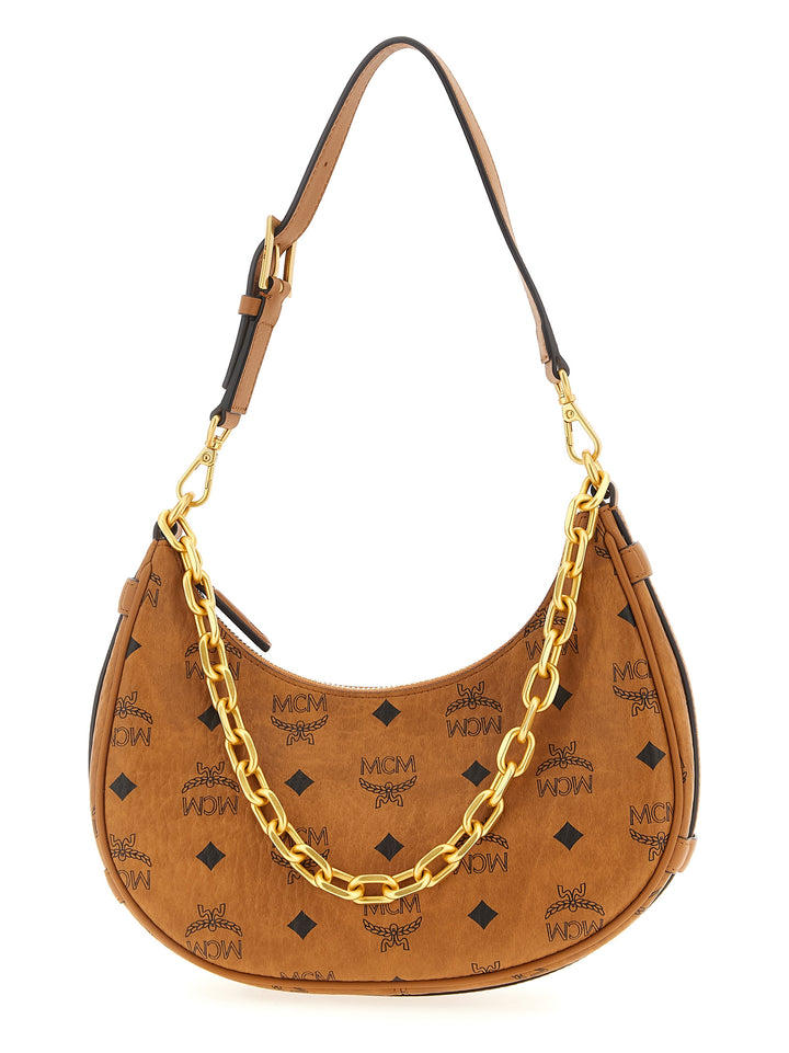 Mcm Aren Crescent Hobo Shoulder Bags - Brown | 889df9df945811aa917308ca494618efde23bdb4