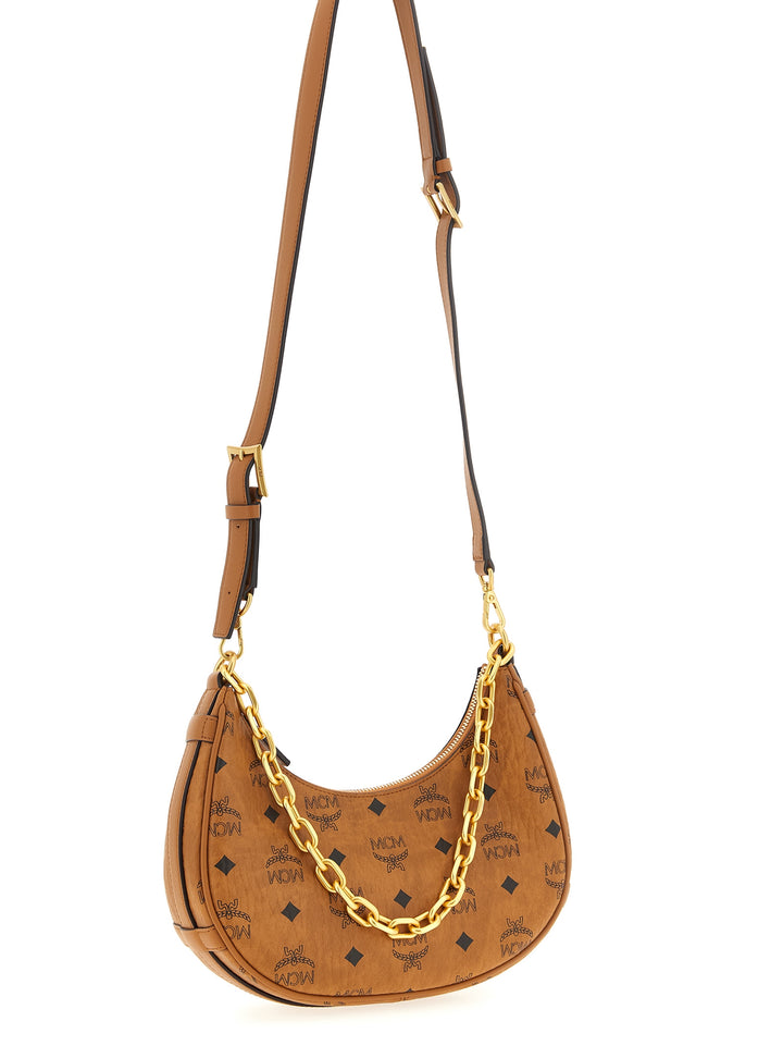 Mcm Aren Crescent Hobo Shoulder Bags - Brown | 28a8844680415cbb5ae7f7c9c7c5c30a9193989b