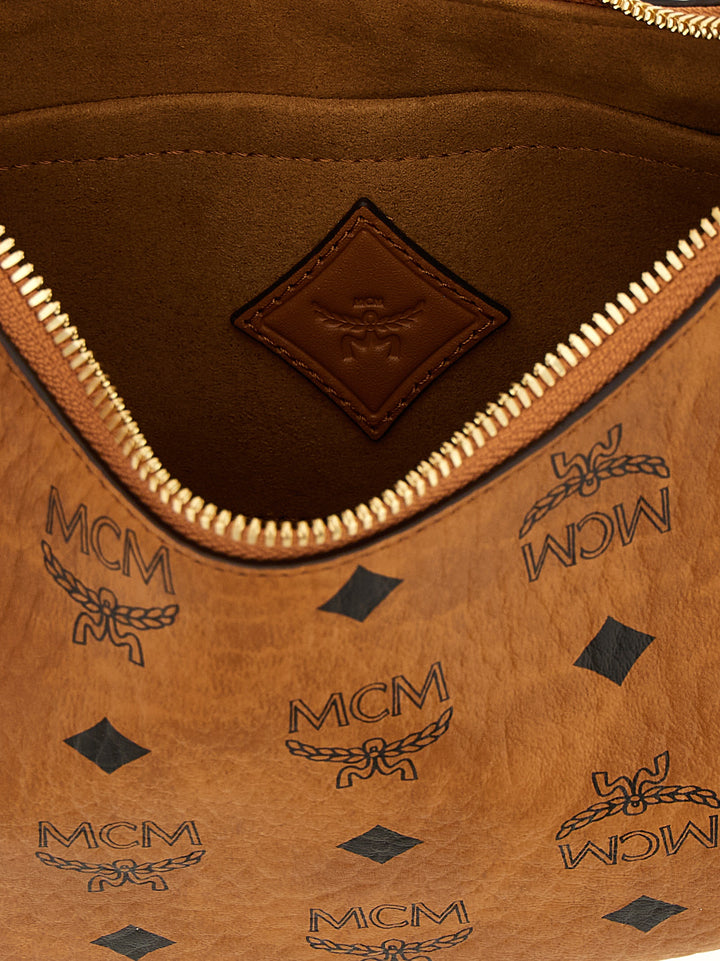 Mcm Aren Crescent Hobo Shoulder Bags - Brown | 324d1dee9bf275316075a0a0acaff00ac08337c3