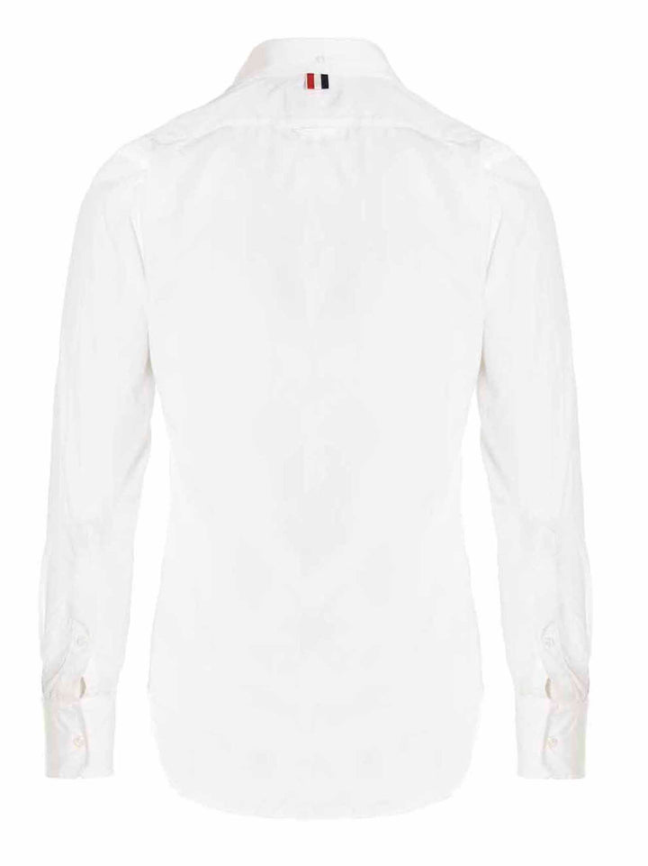 Thom Browne Solid Poplin Shirt Shirt and Blouse - White | 88c8c02261b7b70bbfb0d128e609a670704a3401
