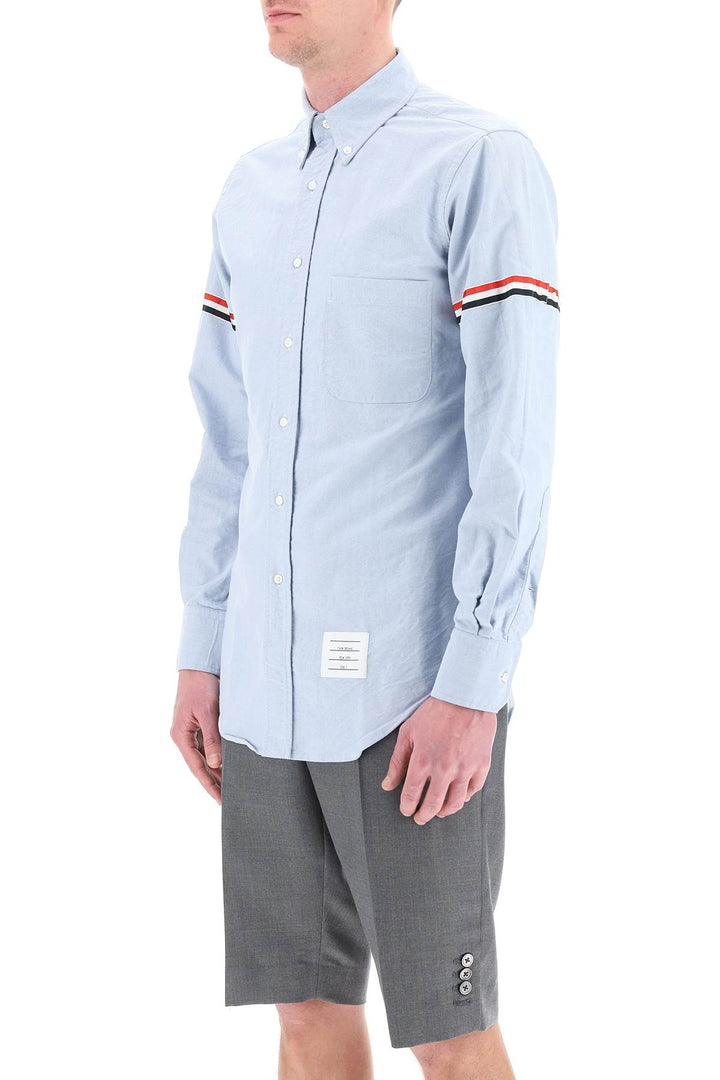 Poplin Button Down Shirt With Rwb Armbands