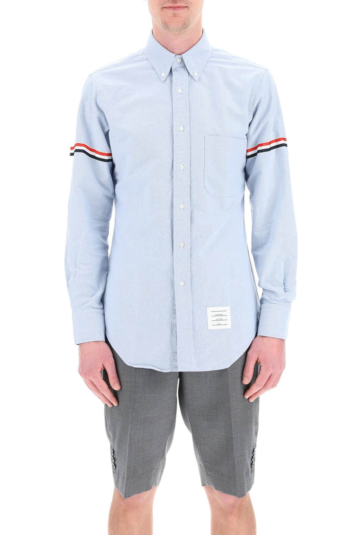 Poplin Button Down Shirt With Rwb Armbands