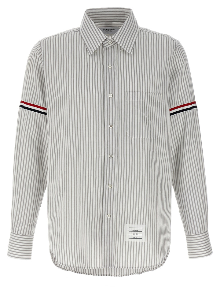 Thom Browne Striped Shirt Shirt and Blouse - Gray | f4a84554835b1858890d2f84fbc40b592dd7d93d