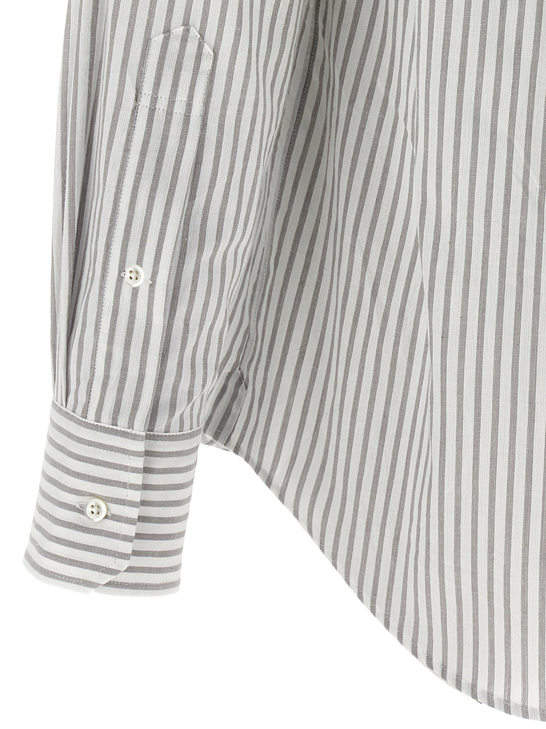 Thom Browne Striped Shirt Shirt and Blouse - Gray | 6b285cbe0addcf6b7fcbf5baaa41d728398a50db