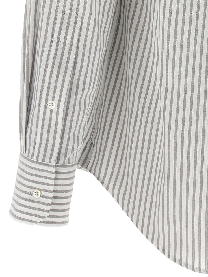 Thom Browne Striped Shirt Shirt and Blouse - Gray | 6b285cbe0addcf6b7fcbf5baaa41d728398a50db
