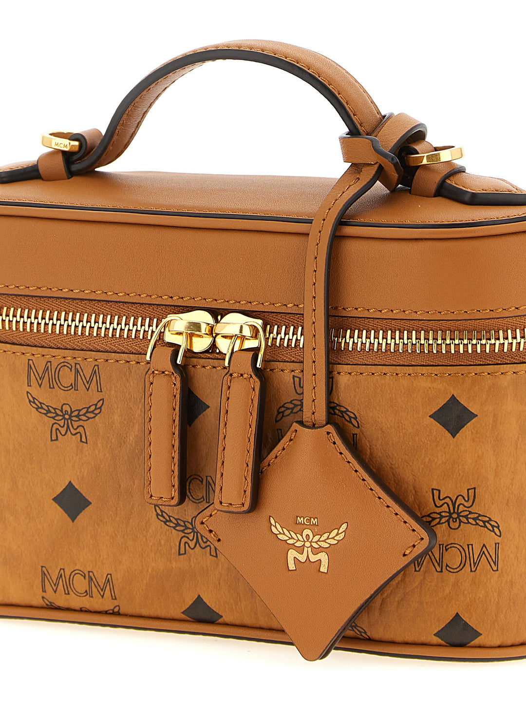 Mcm Aren Vanity Case Hand Bags - Brown | b5c978bf7d95a4809becefe2aee99bfcadb16349