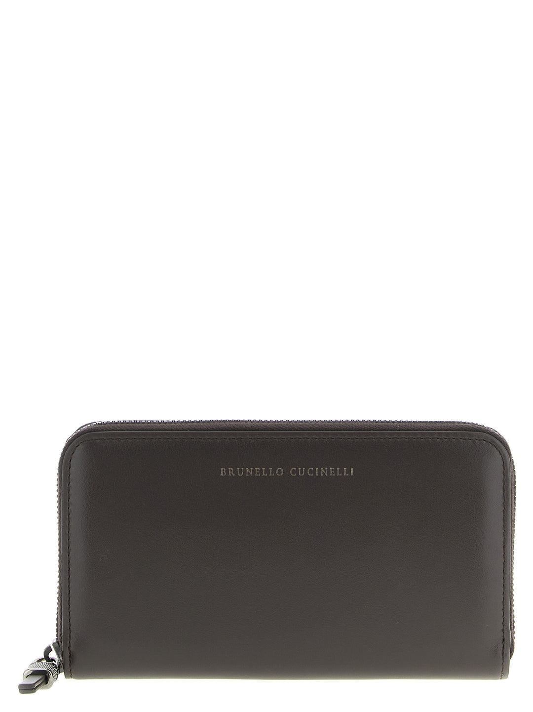 Brunello Cucinelli Shiny Zipper Pull Wallets and Card Holders - Brown | 5c6254f292adb5843db1758d8901b6565105be7e