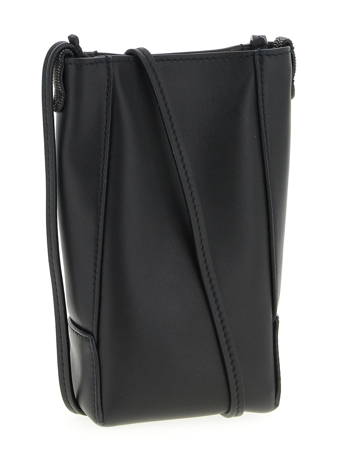 Brunello Cucinelli Cell Phone Holder With Shoulder Strap Home & Lifestyle - Black | 5cab800531a6e55c08cf2edafc2a561b29b2401e