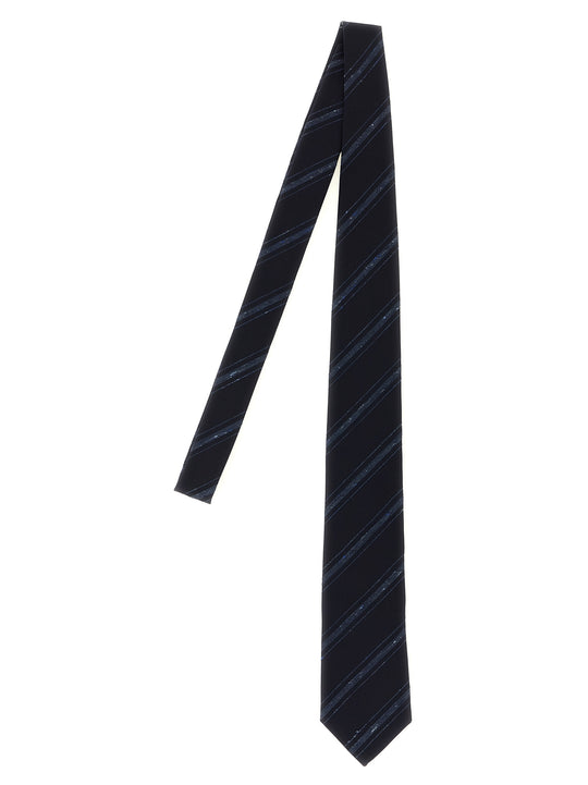 Flamed Stripe Tie Ties And Papillon Blue