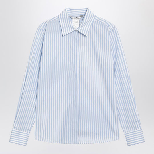 White/Light Blue Striped Shirt