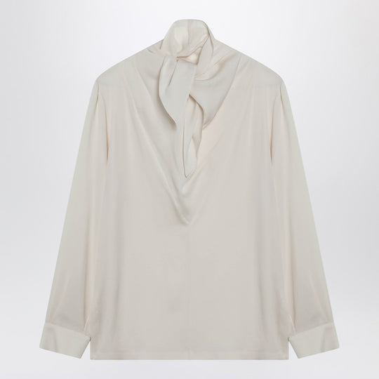 Ivory Silk Charmeuse Blouse