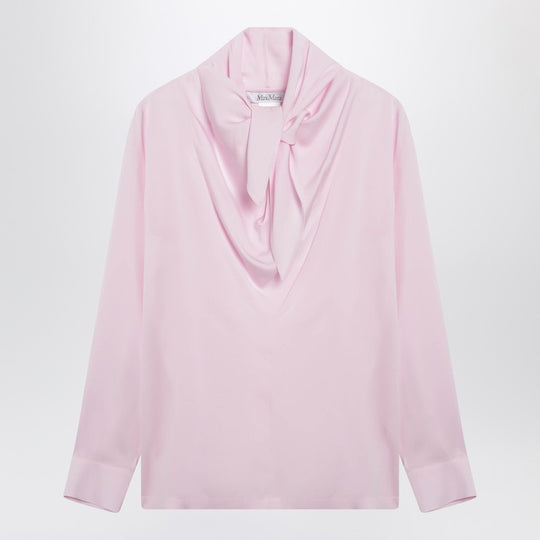 Pink Blouse In Silk Charmeuse