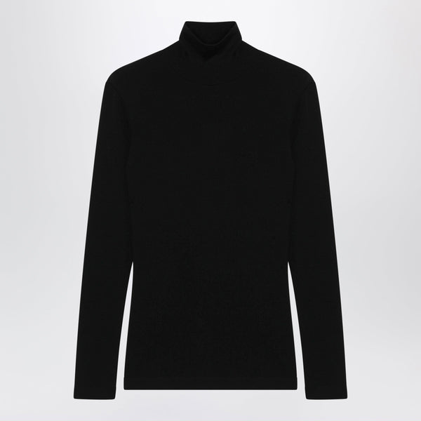 Black Turtleneck In Virgin Wool