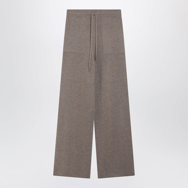 Beige Mélange Jogging Trousers In Cashmere