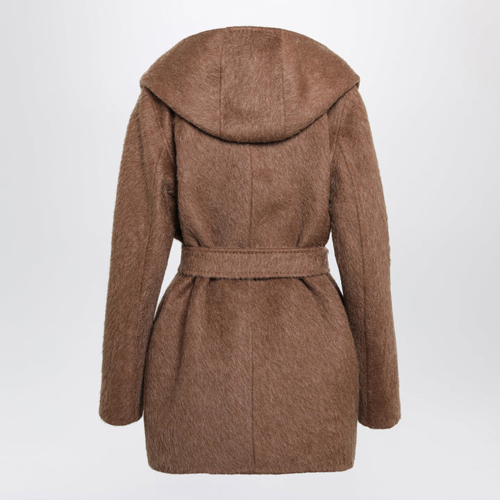 Max Mara Abrigo Corto Marrón De Camel Y Mohair