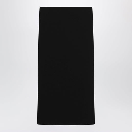 Midi Skirt In Compact Crêpe Jersey In Black