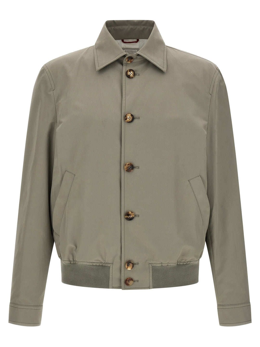 Brunello Cucinelli Cotton Jacket Puffer Jackets - Green | 9dd03b73635330db6d8de87ffebdb7fed162250b