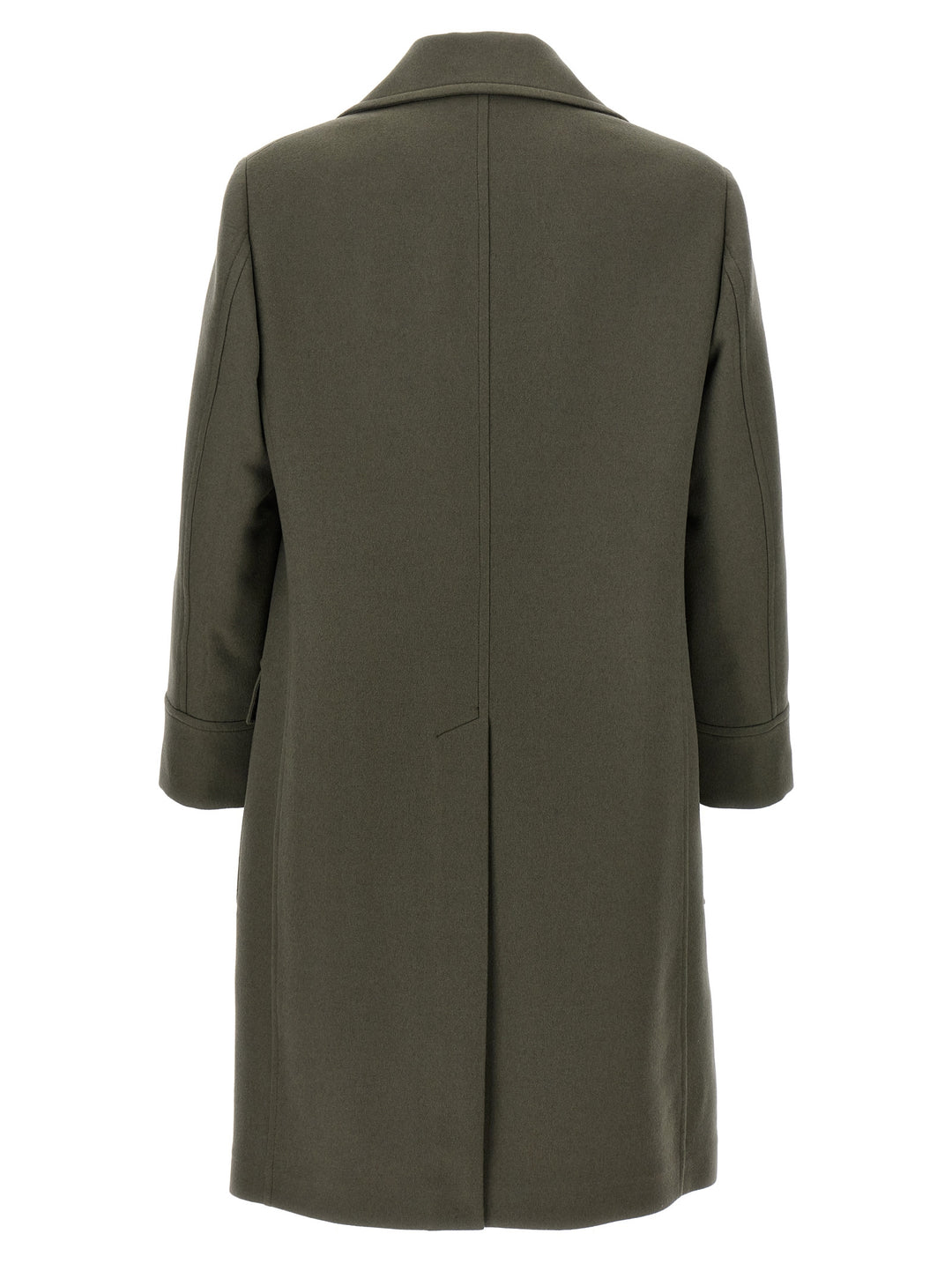 Double-Breasted Long Coat Coats, Trench Coats Green