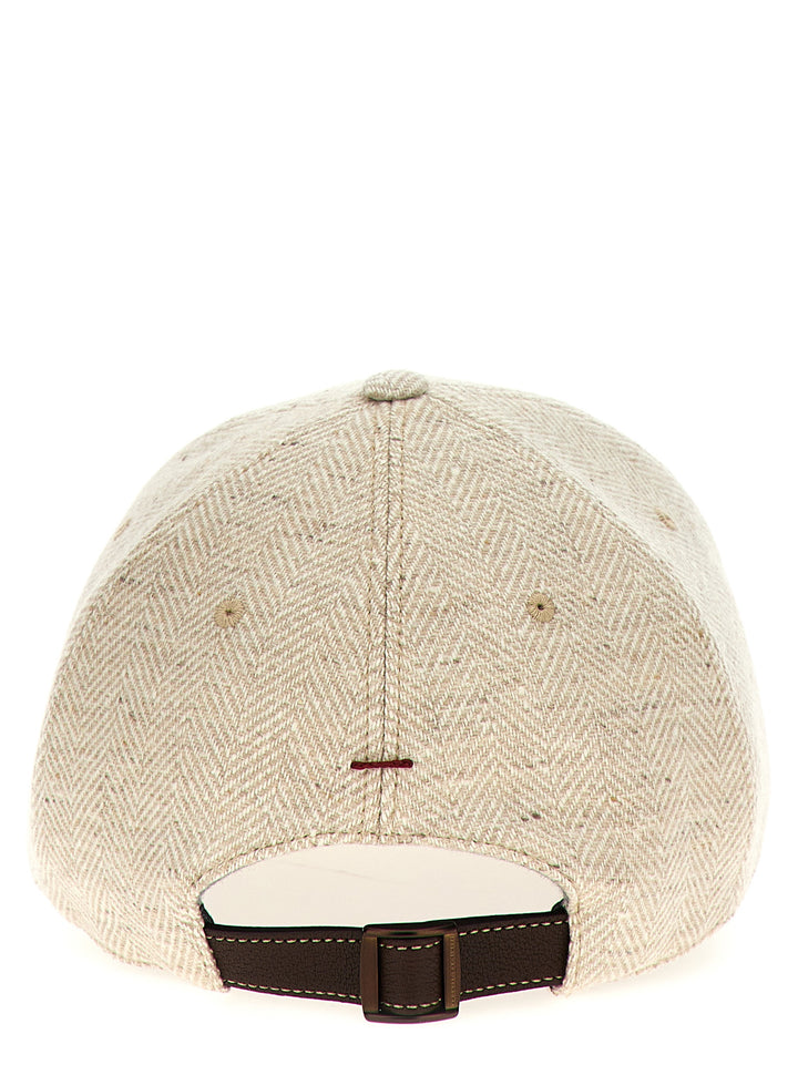 Logo Embroidery Cap Hats Beige