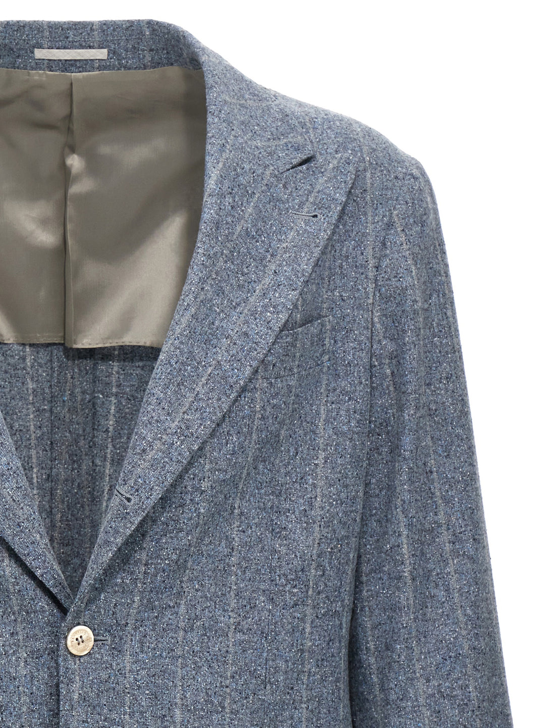 Pinstripe Blazer Light Blue